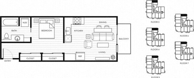 Open 1x1 C 402 floor plan